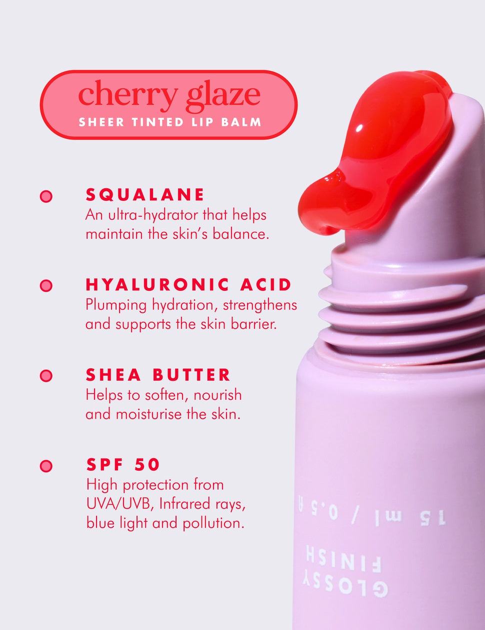 Hello Sunday The Red One Tinted Lip Balm SPF50, 15ml