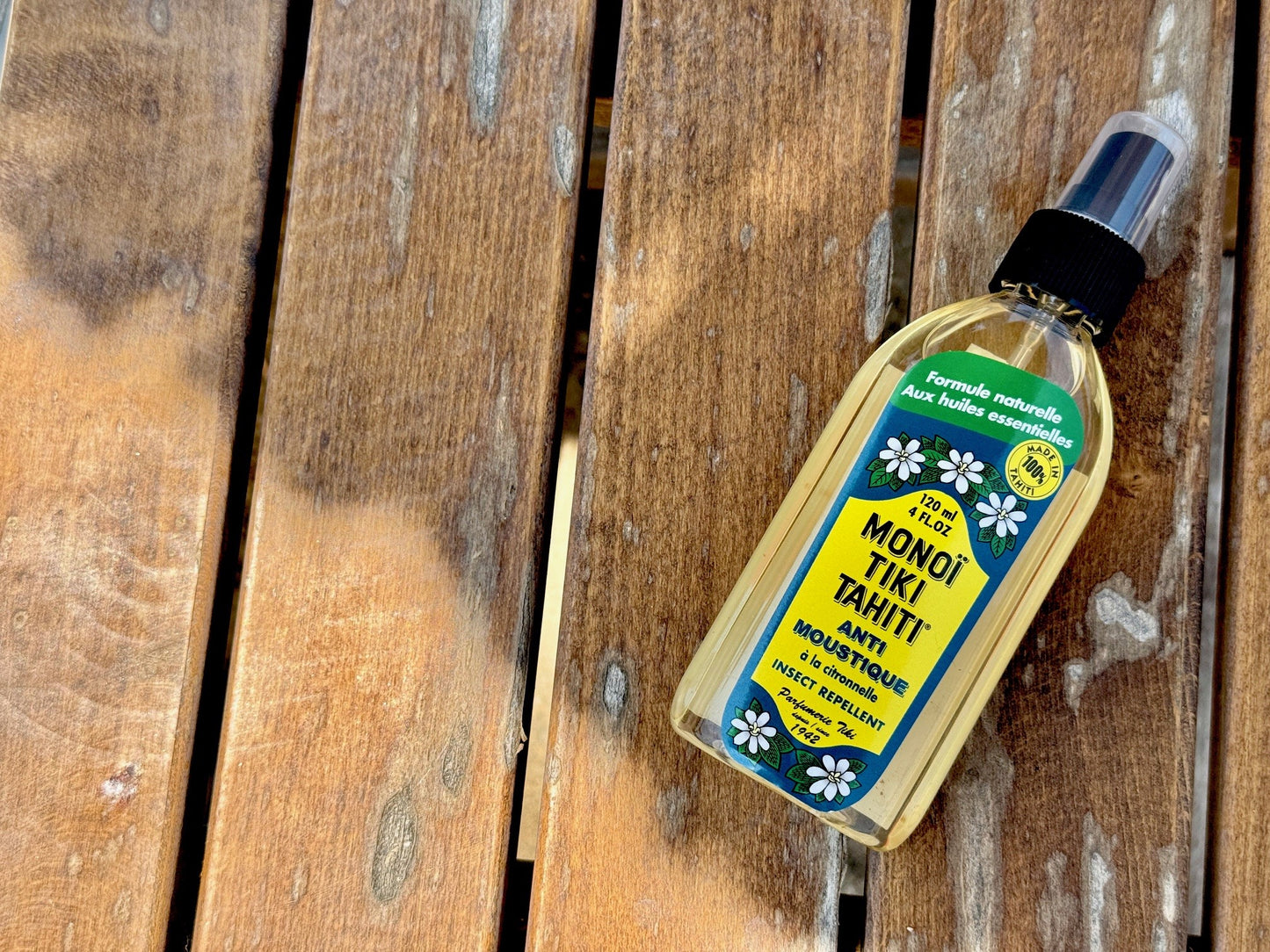 Monoi Tiki Anti-Mosquitoes Lemongrass and Essential oils Αντικουνουπικό λάδι με άρωμα Λεμονόχορτο, 120ml