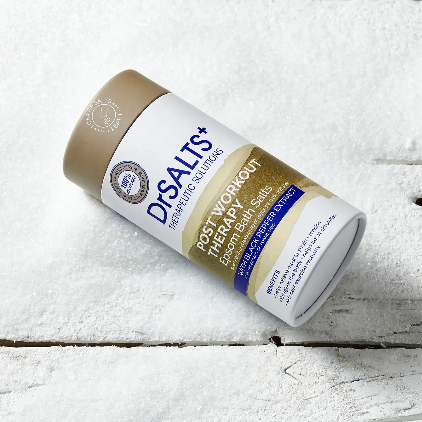 Post Workout Therapy with Black Pepper Extract Epsom Salts 750gr