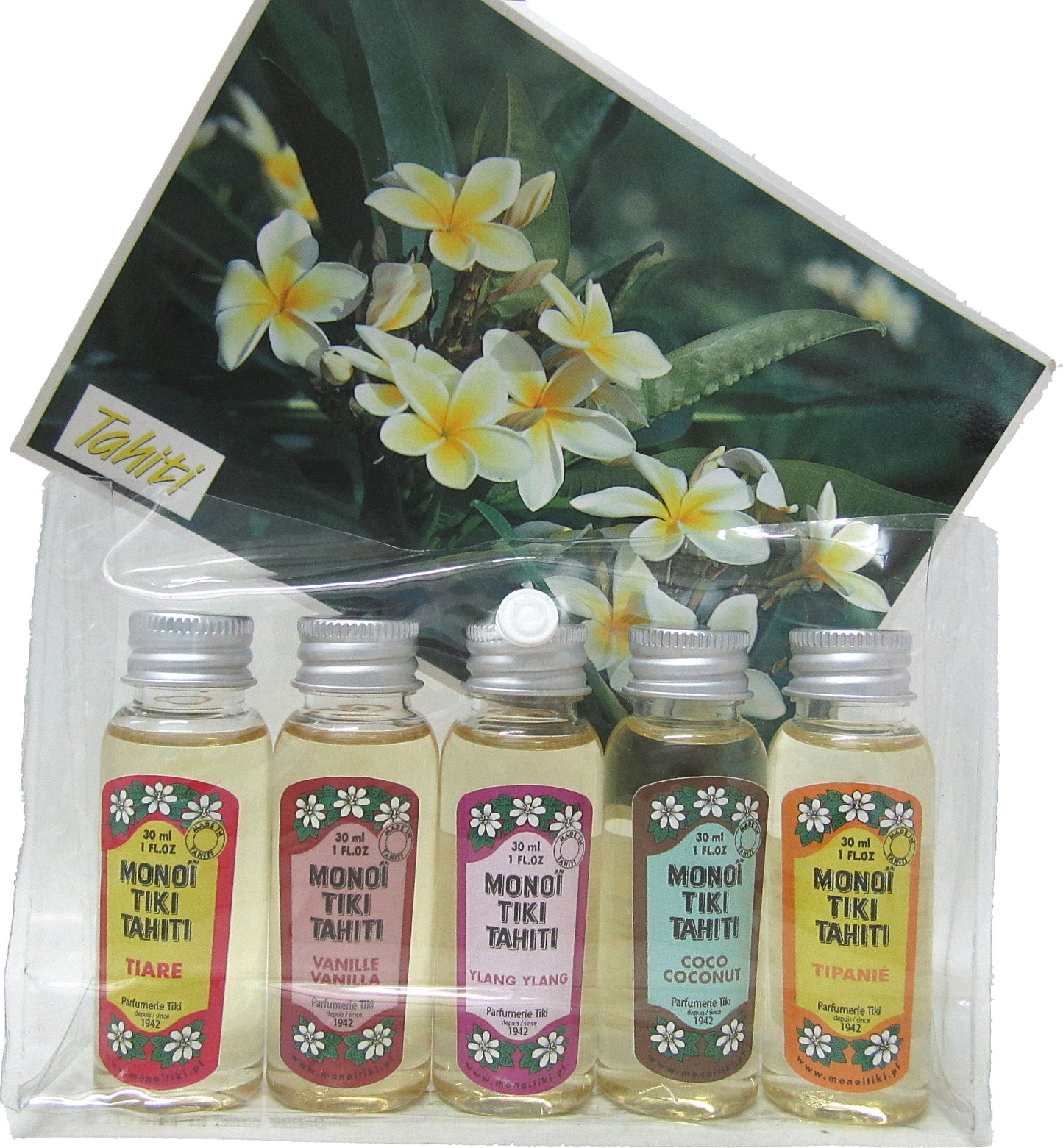 Discovery pack Hydrating Monoi Gift Set with 5 multipurpose oils for face, body and hair