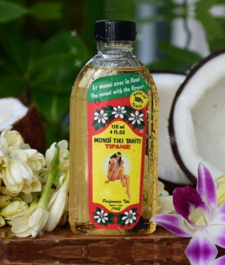 Monoi Tiki Tipanier Multipurpose face, body and hair care oil, with Tipanier fragrance, 120ml