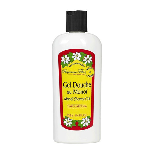 Douche Gel Monoi Tiki Tahiti (Tiare) Shower Gel with 0.5% Monoi oil, Tahitian Gardenia scent, 250ml