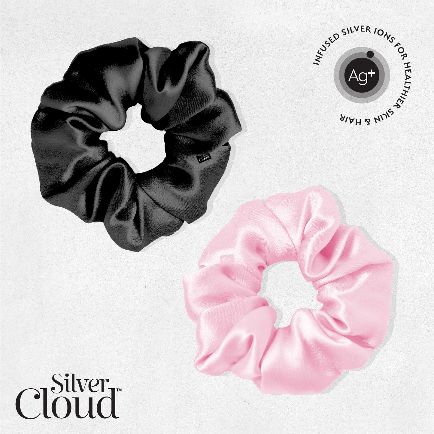 Large Scrunchie 2Pack - Black &amp; Pink