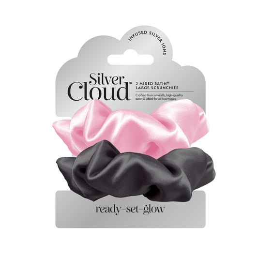 Large Scrunchie 2Pack - Black &amp; Pink