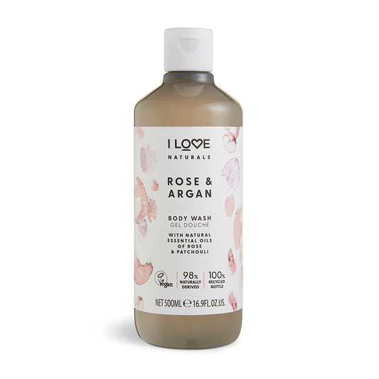 I LOVE Naturals Rose & Argan Body Wash 500ml