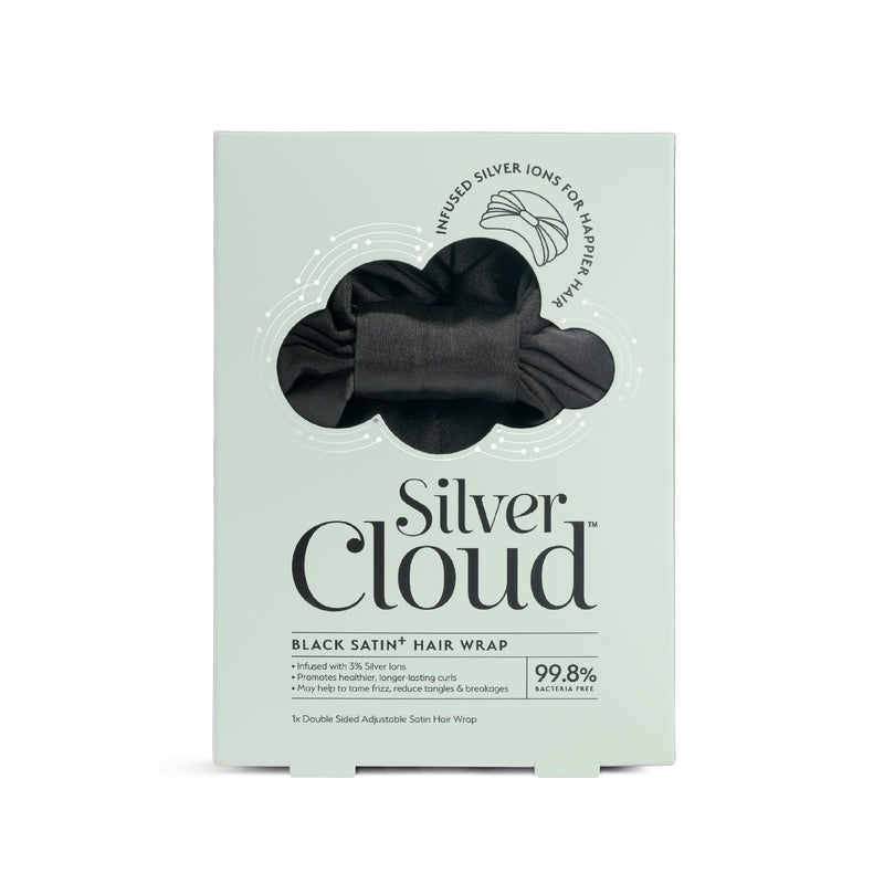 Silver Cloud Hair Wrap Infused with Silver Ions - Black