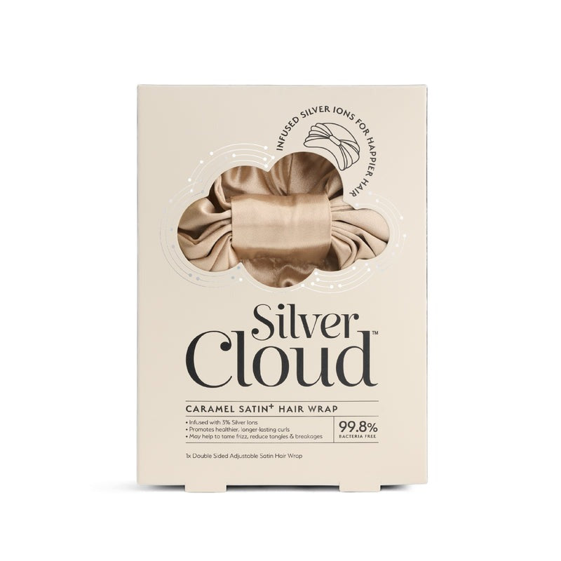 Silver Cloud Hair Wrap Infused with Silver Ions - Caramel
