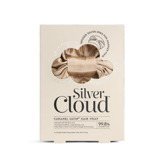 Silver Cloud Hair Wrap Infused with Silver Ions - Caramel