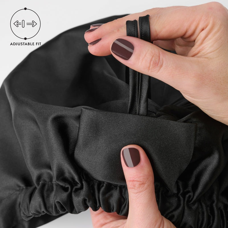 Silver Cloud Hair Wrap Infused with Silver Ions - Black