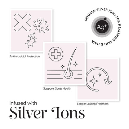 Silver Cloud Hair Wrap Infused with Silver Ions - Black