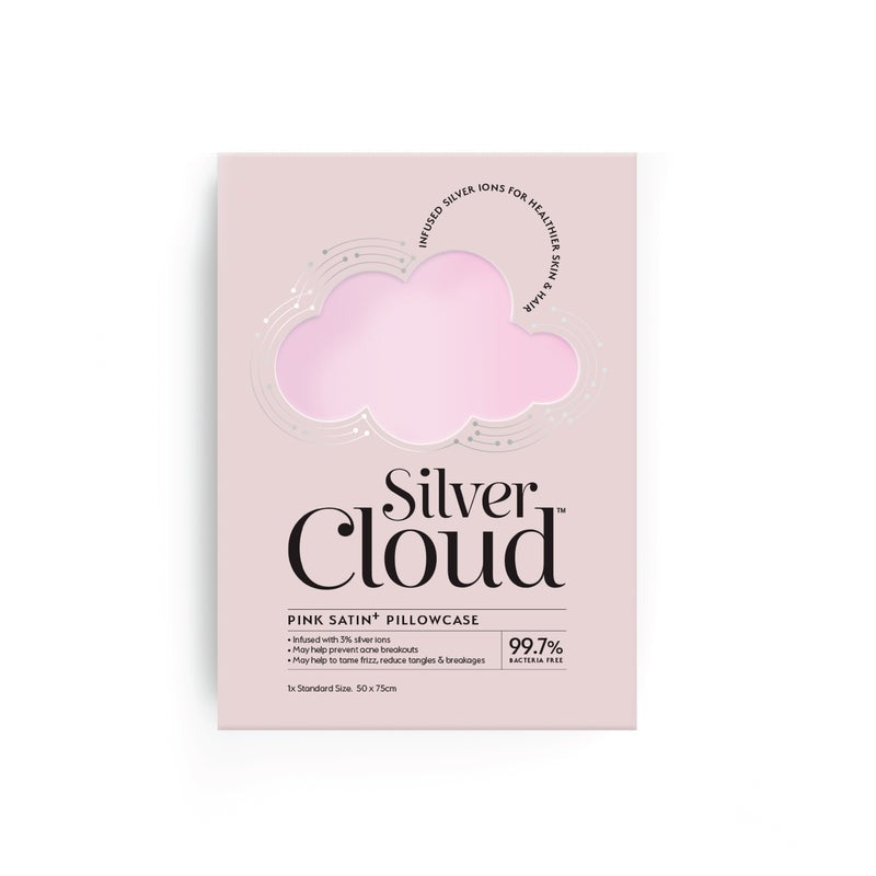 Silver Cloud Satin Pillowcase εμποτισμένη με ιόντα αργύρου - Pink