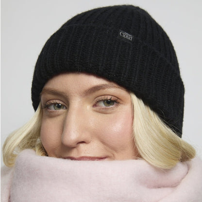 Silver Cloud Silver Infused Satin Lined Beanie - Black