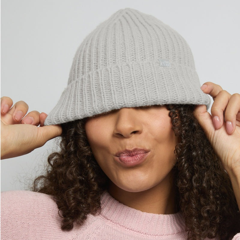 Silver Cloud Silver Infused Satin Lined Beanie - Gray