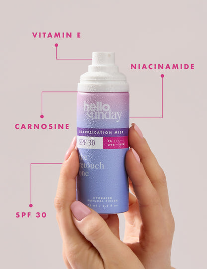 Hello Sunday The Retouch One - Reapplication mist with niacinamide, PA++++, SPF30 75ml