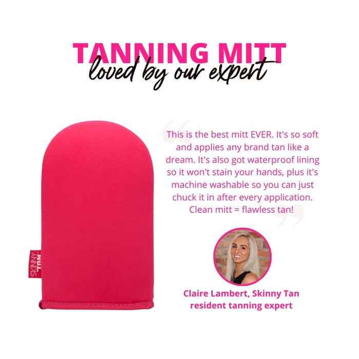 SkinnyTan Pink Velvet Tanning Mitt