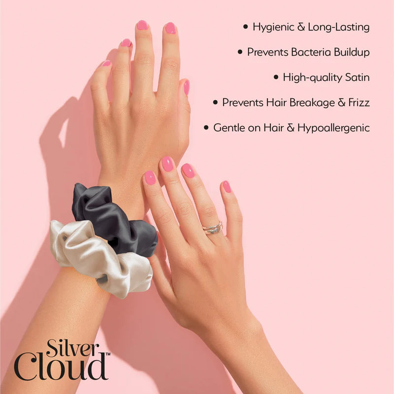 Large Scrunchie 2Pack - Black & Caramel