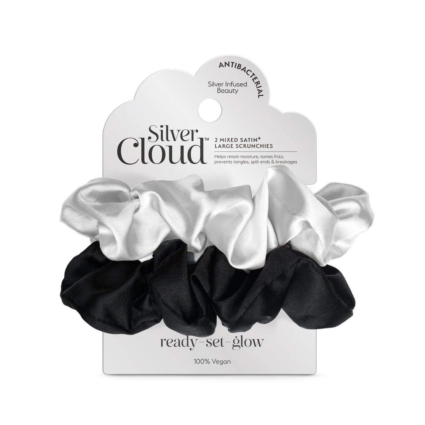 Large Scrunchie 2Pack - Black &amp; Pink