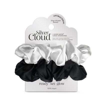 Large Scrunchie 2Pack - Black &amp; Pink