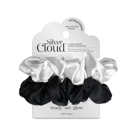 Large Scrunchie 2Pack - Black &amp; Pink