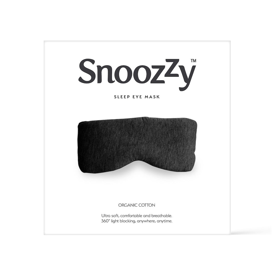 Snoozzy Cotton Eye Mask Wrap Dark Grey