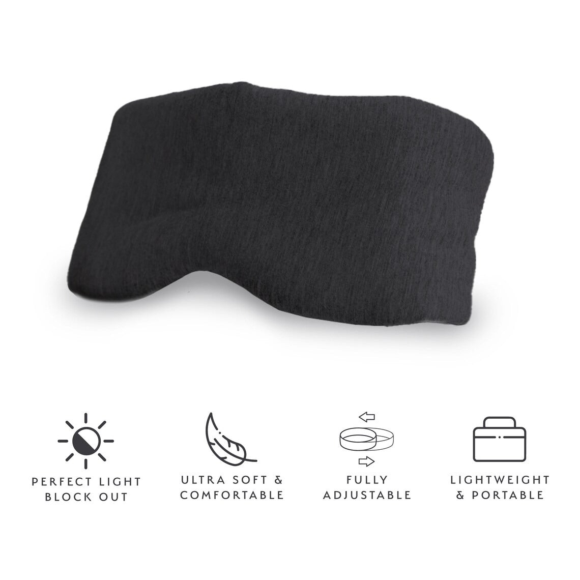 Snoozzy Cotton Eye Mask Wrap Dark Grey