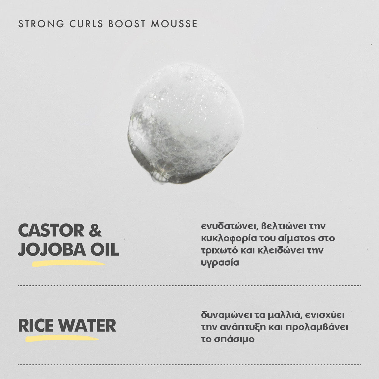 Umberto Giannini - Strong Curls Boost Mousse Rosemary Oil Strengthening Styling Foam, 300ml