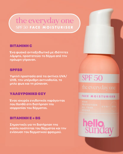 Hello Sunday The everyday one - High Protection Moisturizing Face Cream Spf 50, 50ml