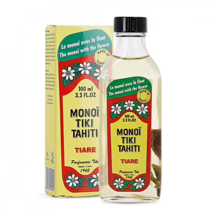 Monoi Tiki Tiare Original in glass bottle Facial Oil: Body, in a glass bottle, with Tahitian Gardenia scent, 100ml