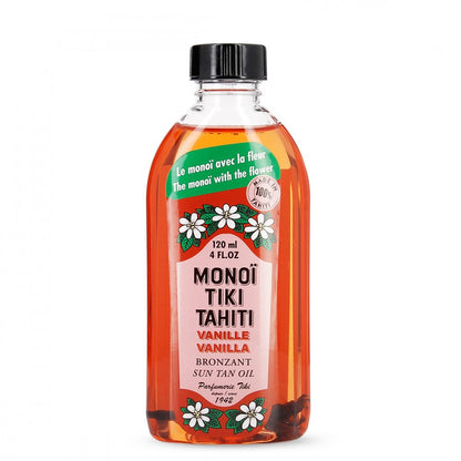 Monoi Tiki Vanilla spf 3 Quick Tanning Oil for Face : Body, with Vanilla scent, 120ml