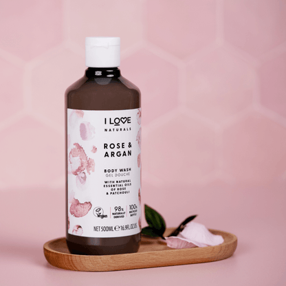 I LOVE Naturals Rose & Argan Body Wash 500ml