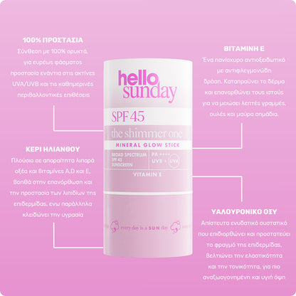 Hello Sunday The Shimmer one Mineral Glow Stick SPF45 - 20g