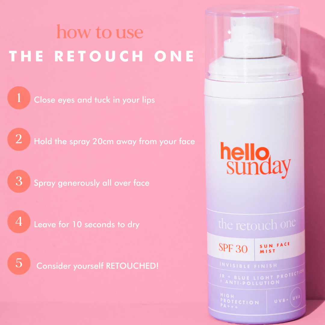 Hello Sunday The Retouched One - Sunscreen face mist SPF30.75ml