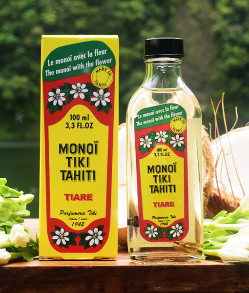 Monoi Tiki Tiare Original in glass bottle Facial Oil: Body, in a glass bottle, with Tahitian Gardenia scent, 100ml