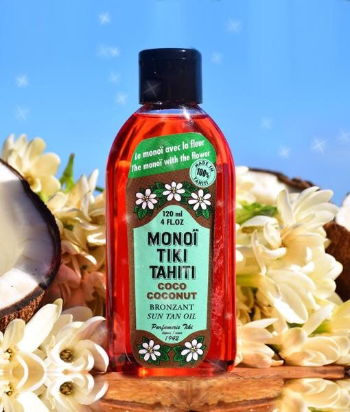 Monoi Tiki Coconut  spf 3, Λάδι Γρήγορου Μαυρίσματος, για Πρόσωπο : Σώμα, με άρωμα Καρύδα, 120ml