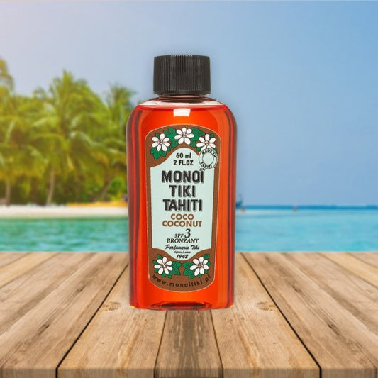 Monoi Tiki Coconut spf 3 Quick tanning oil, Coconut scented, 60ml