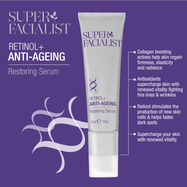 Super facialist Retinol+ Anti-Ageing Restoring Serum Anti-aging serum, with Retinol, 30ml